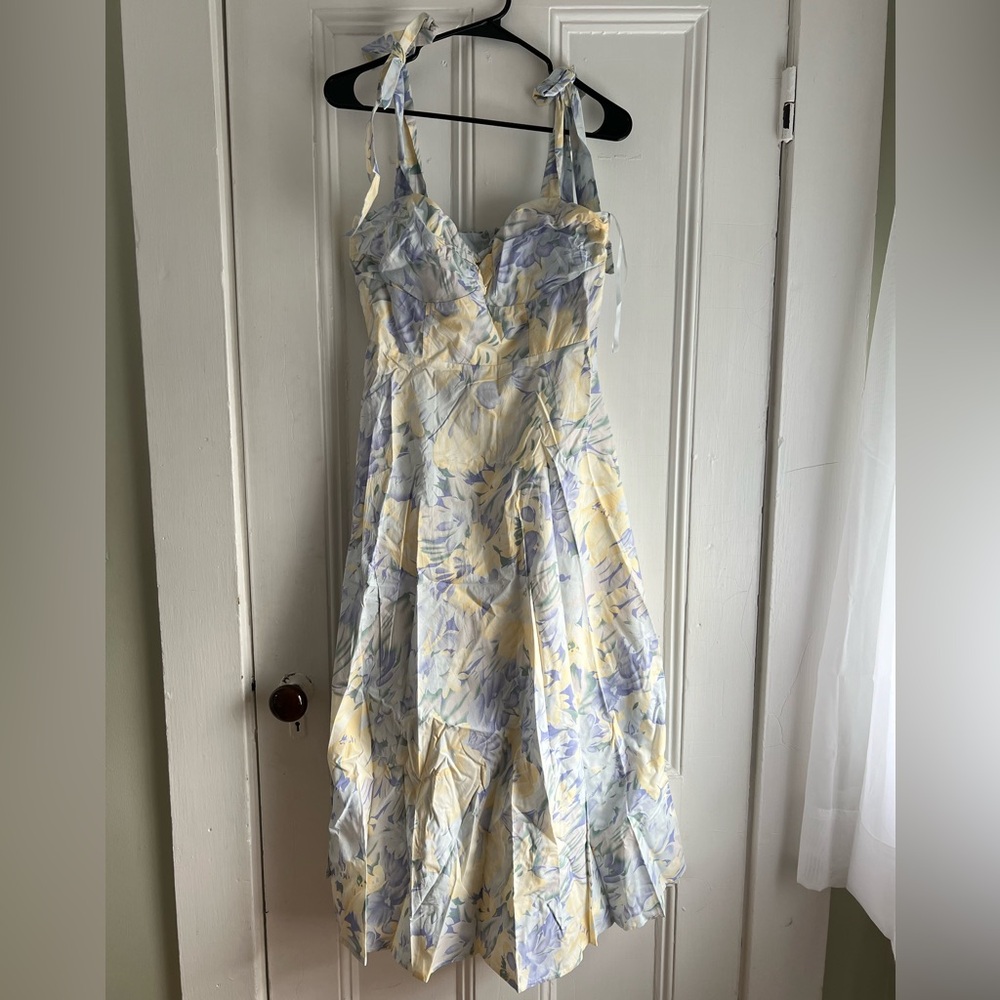 Women’s Midi Bow Tied Floral Dress